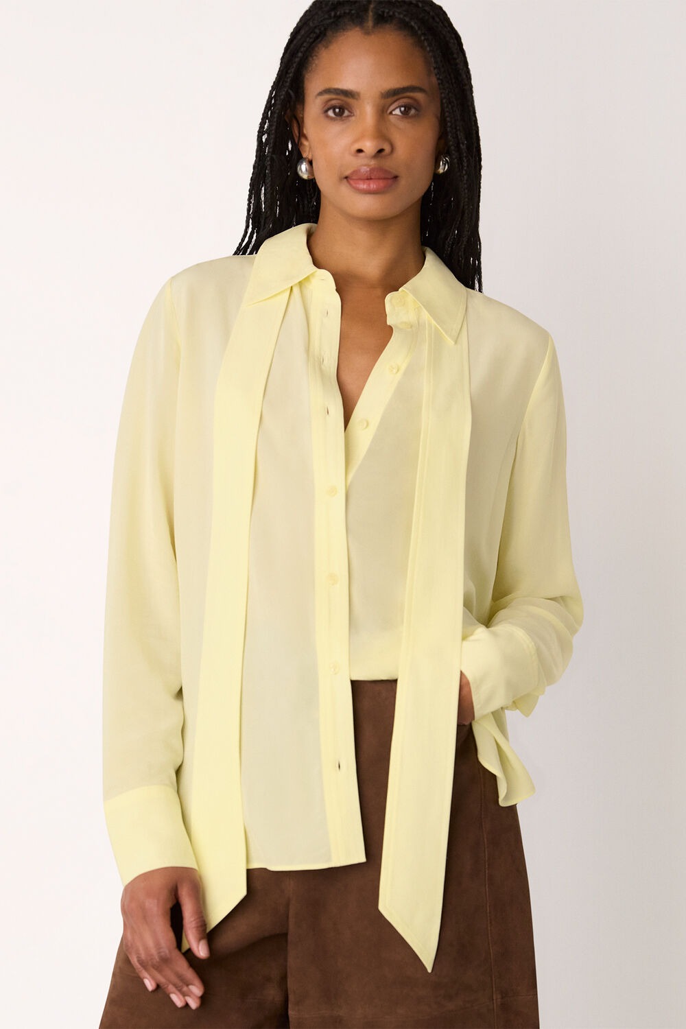 Tie Detail Classic Shirt