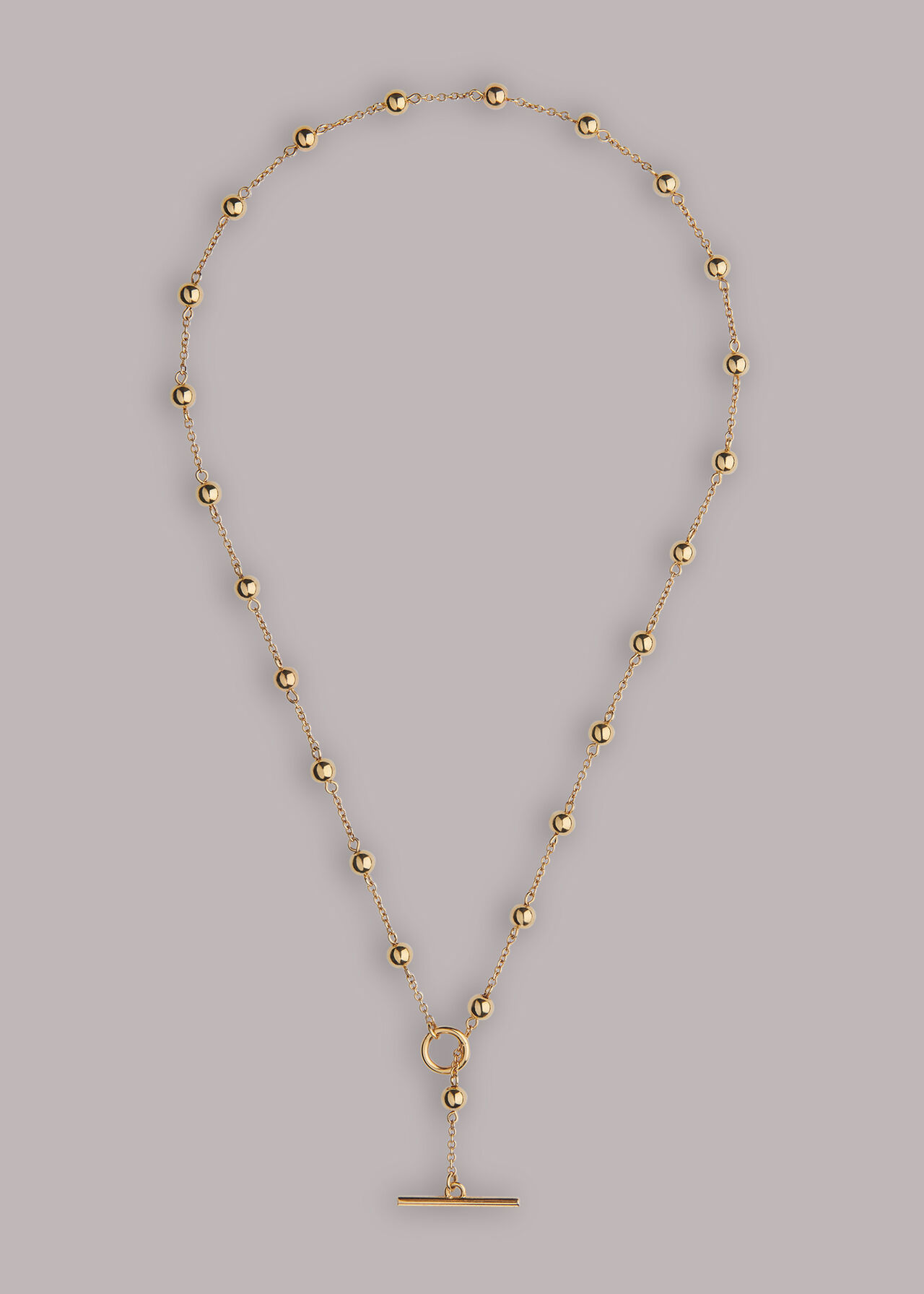 Beaded T Bar Necklace