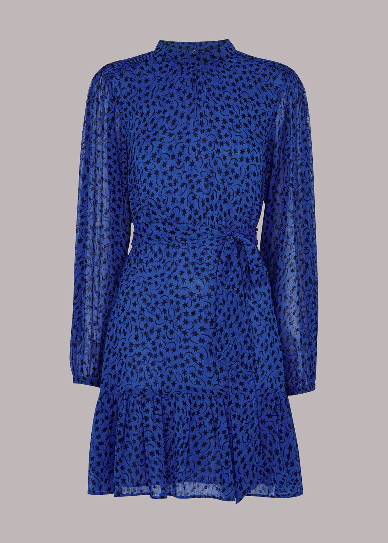 Warped Star Print Dobby Dress