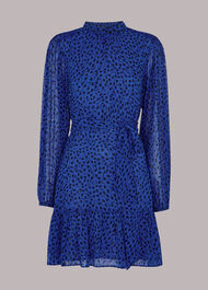 Warped Star Print Dobby Dress