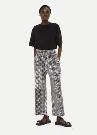 Petite Optical Rope Cropped Trouser