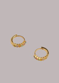 Gem Huggie Hoop
