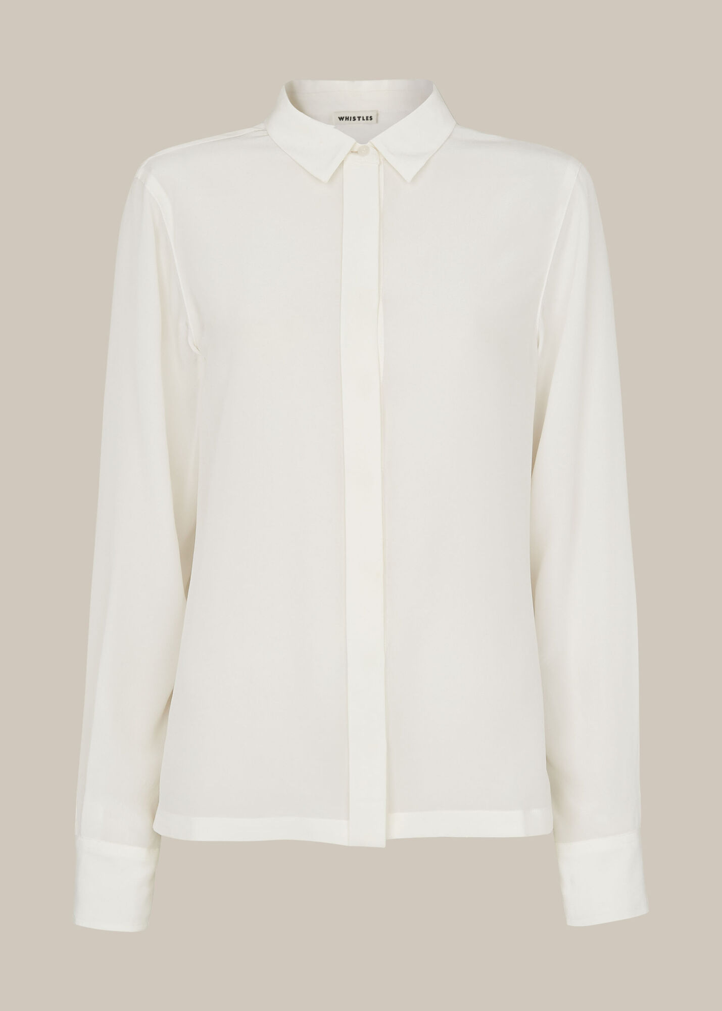 Ivory Classic Silk Shirt WHISTLES
