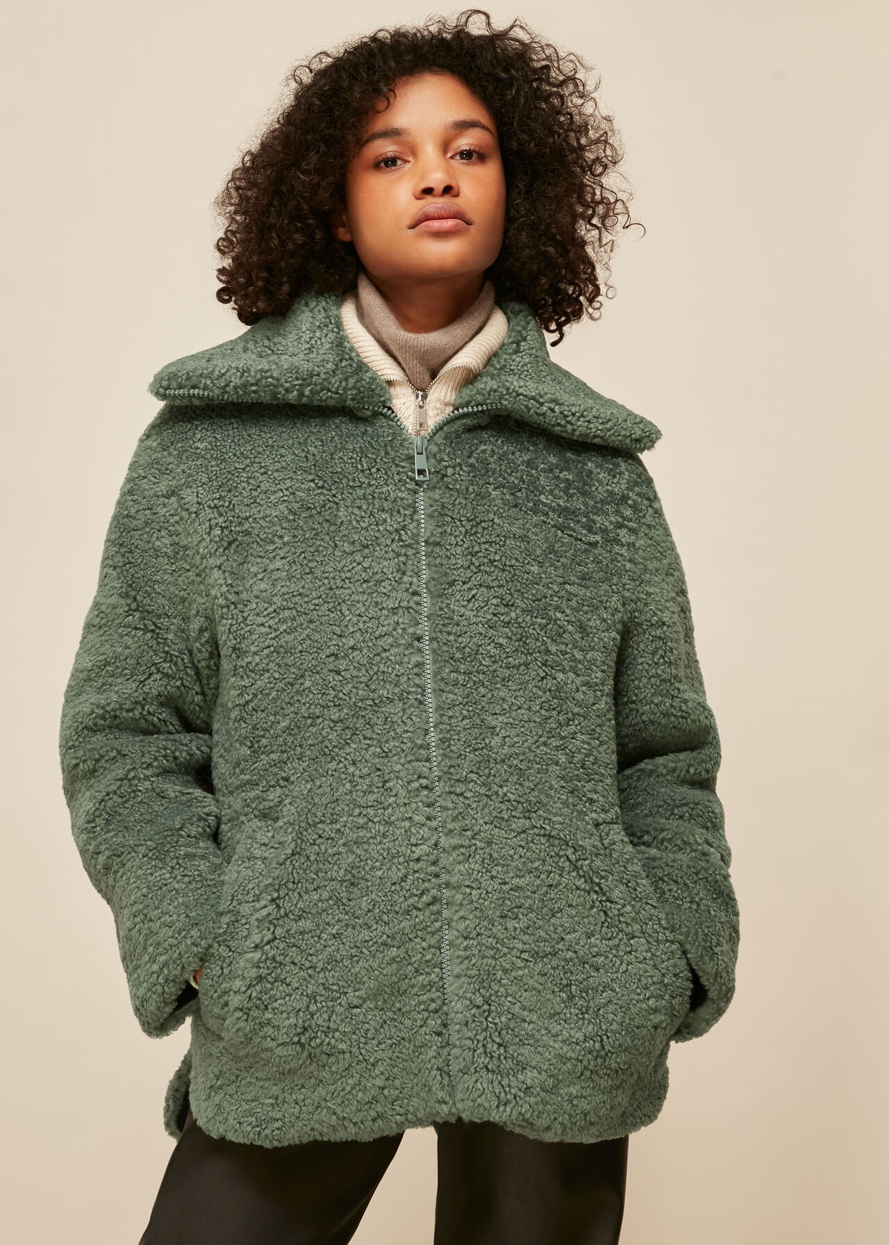 Mint Zip Front Sporty Jacket WHISTLES Whistles