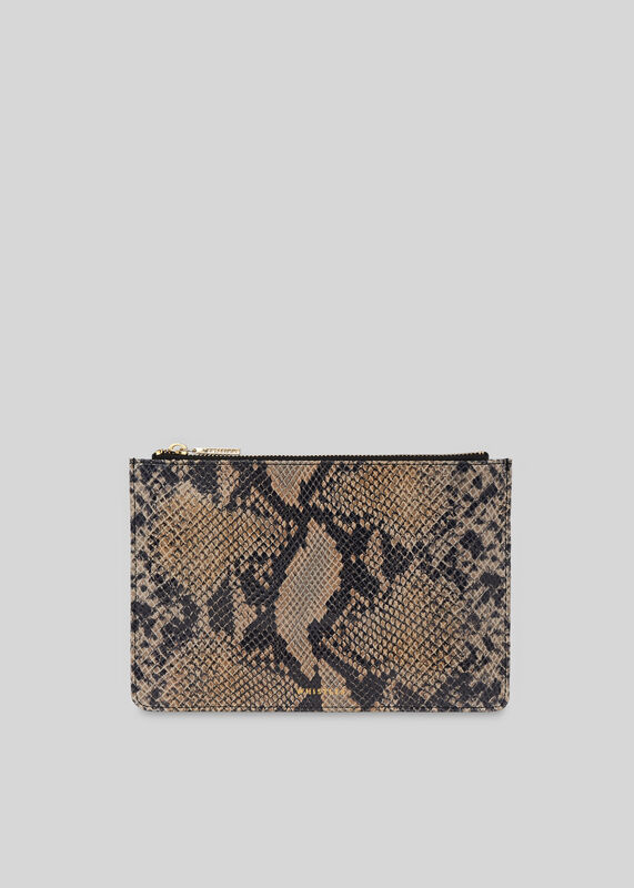 Black Snake Small Clutch