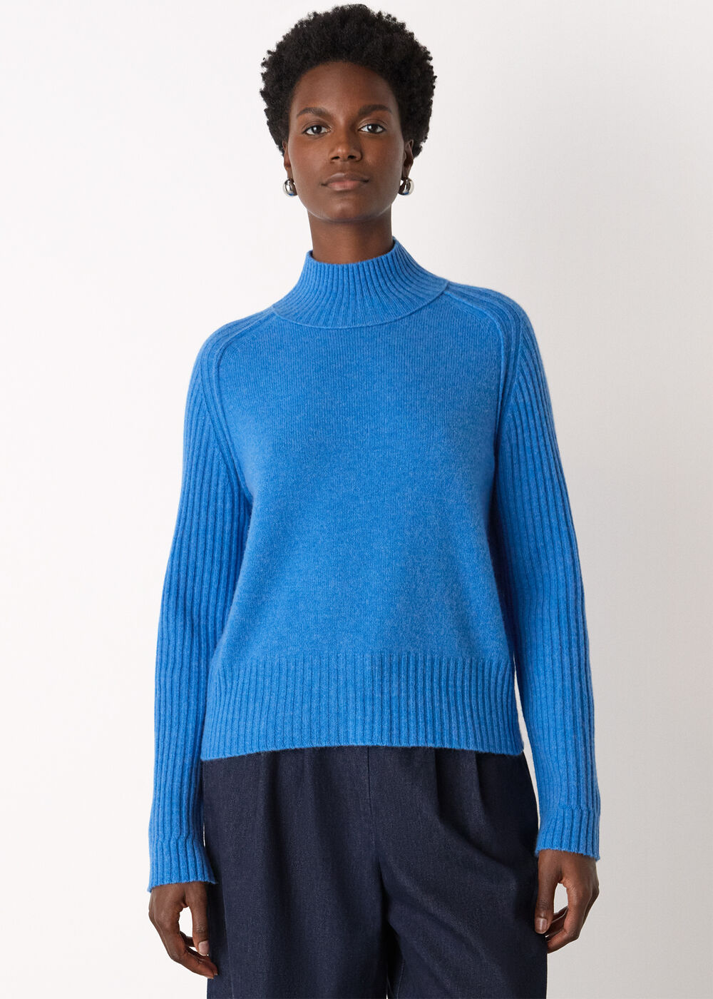 Wool Funnel Neck Knit
