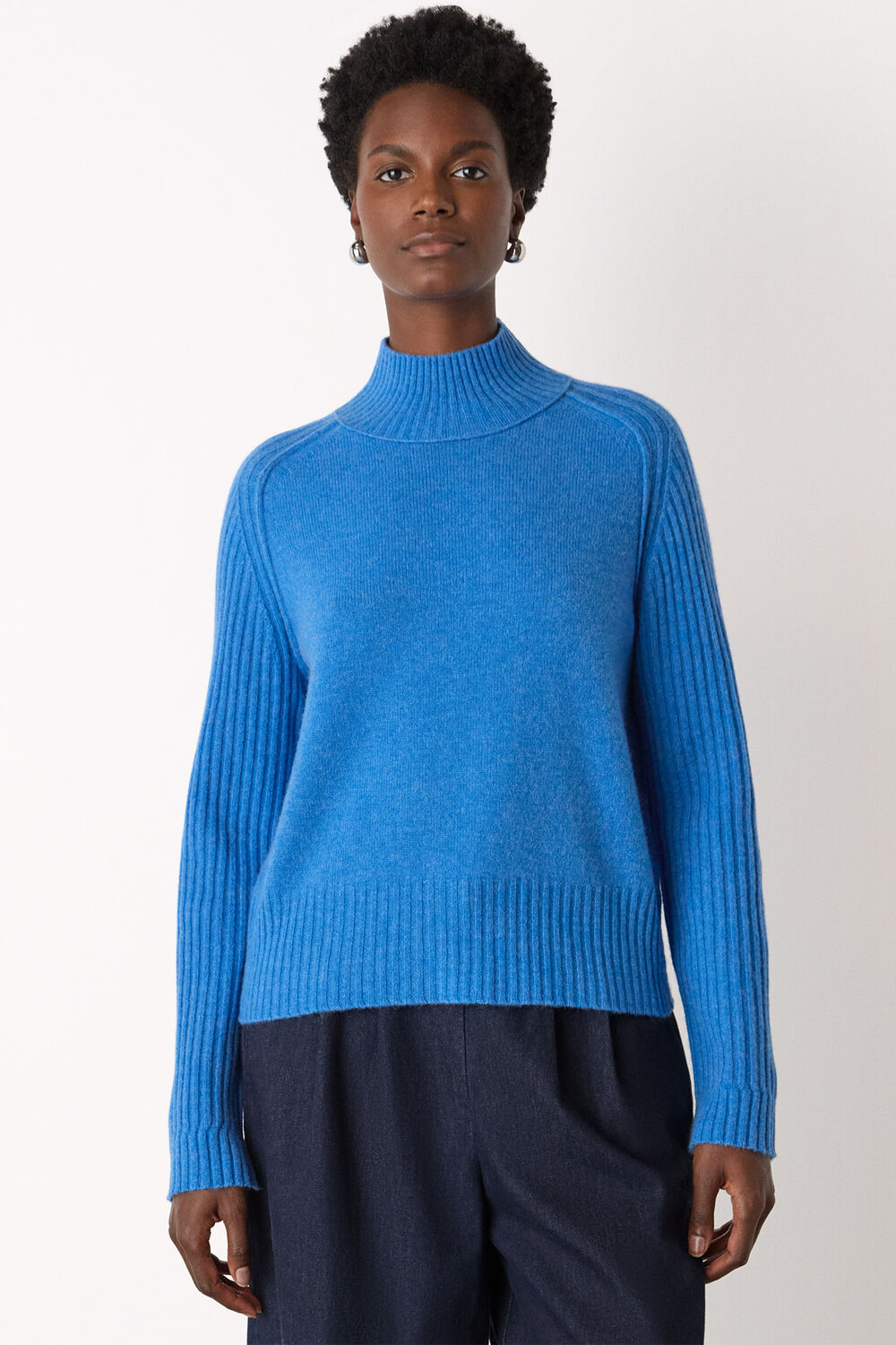 Wool Funnel Neck Knit
