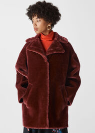 Faux Fur Cocoon Coat