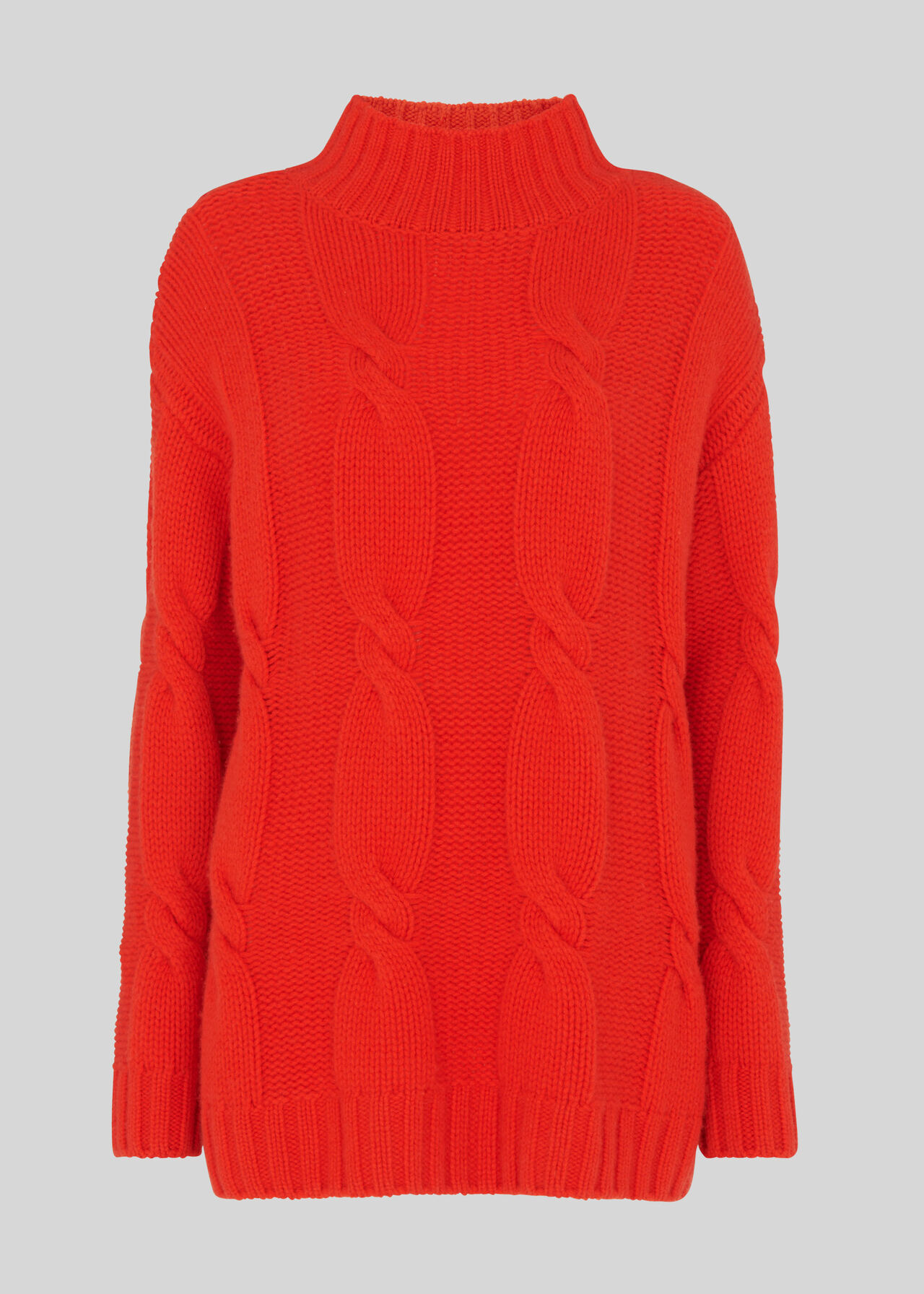 Cashmere Cable Knit Red