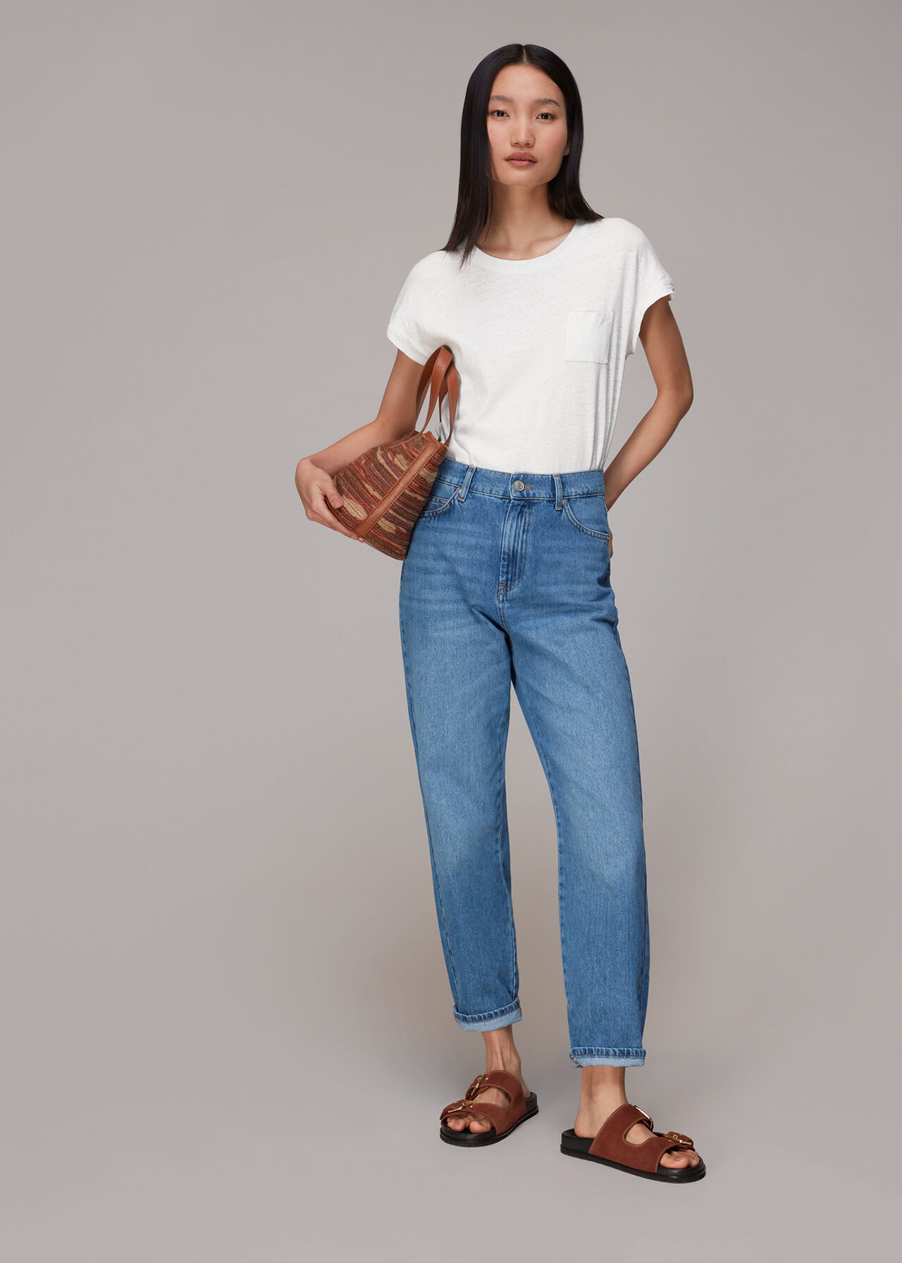 Ember Linen Mix Pocket Tee
