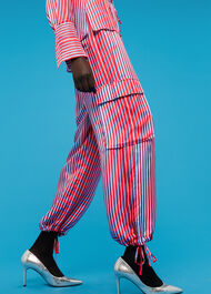 Tangle Stripe Silk Mix Trouser