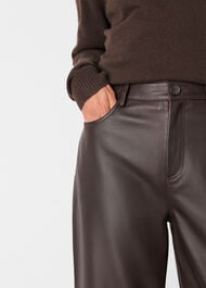 Leather Barrel Leg Trouser