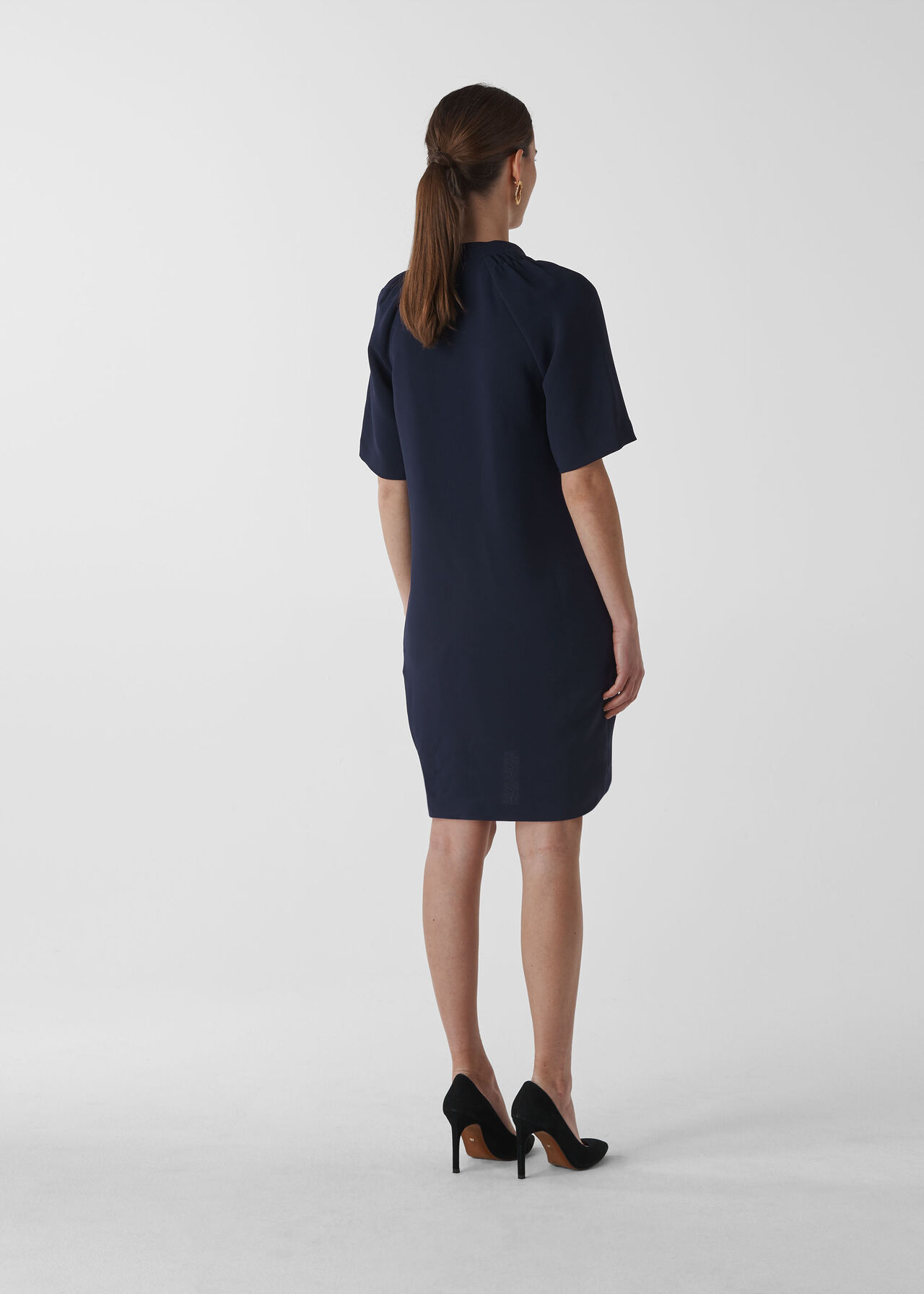 Devyn Crepe Dress Navy