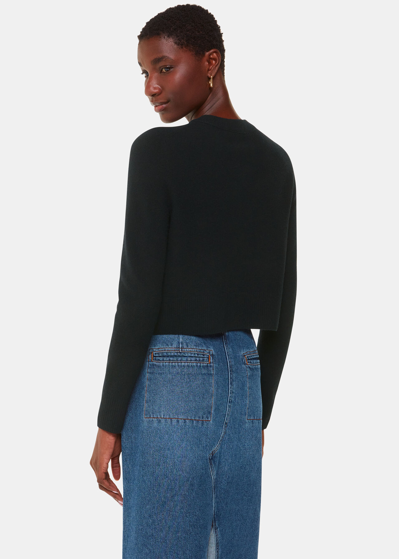 Wool Cropped Cardigan