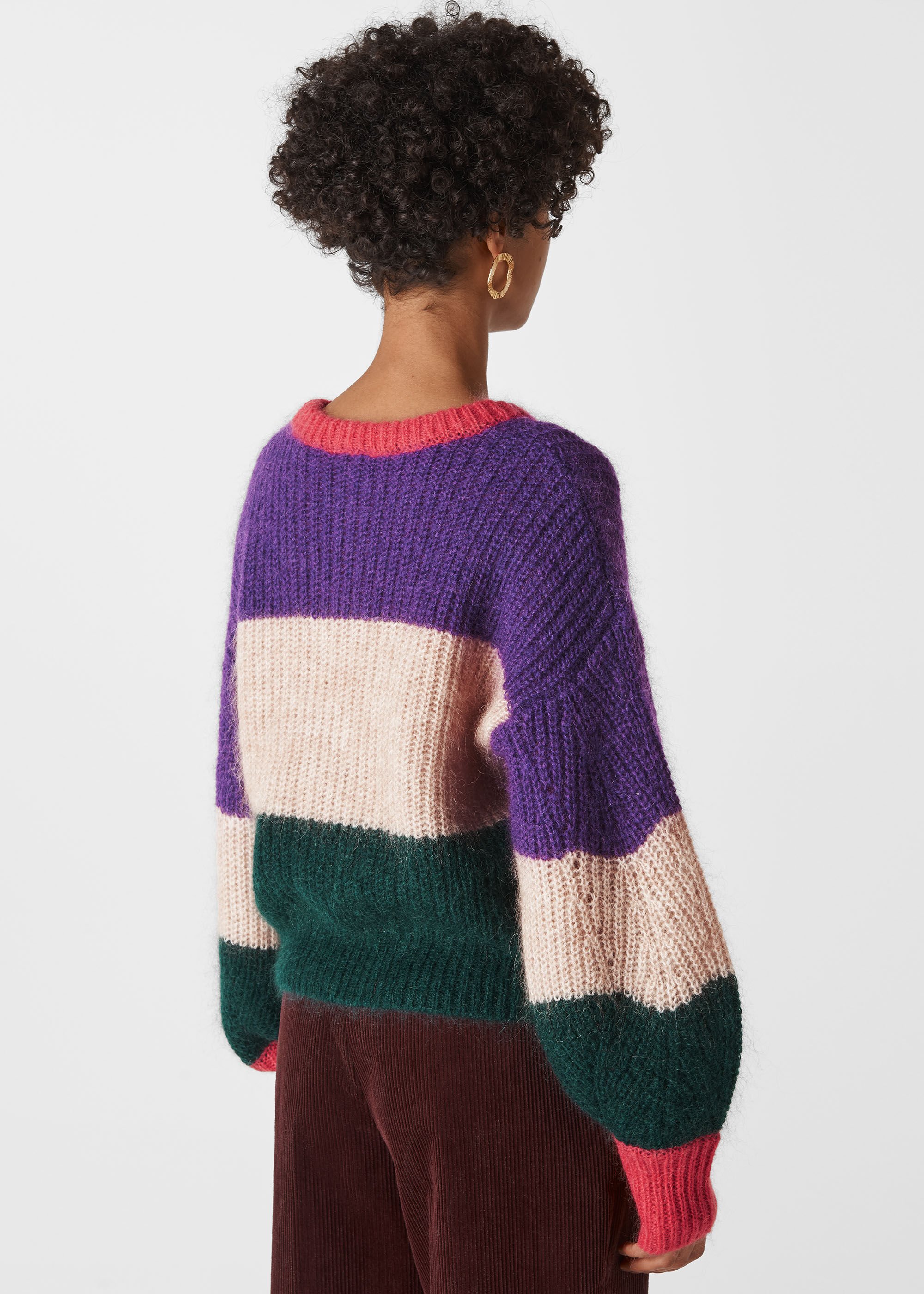 Multicolour Sophia Stripe Mohair Sweater