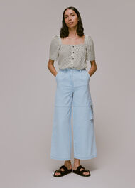 Tia Square Neck Daisy Blouse