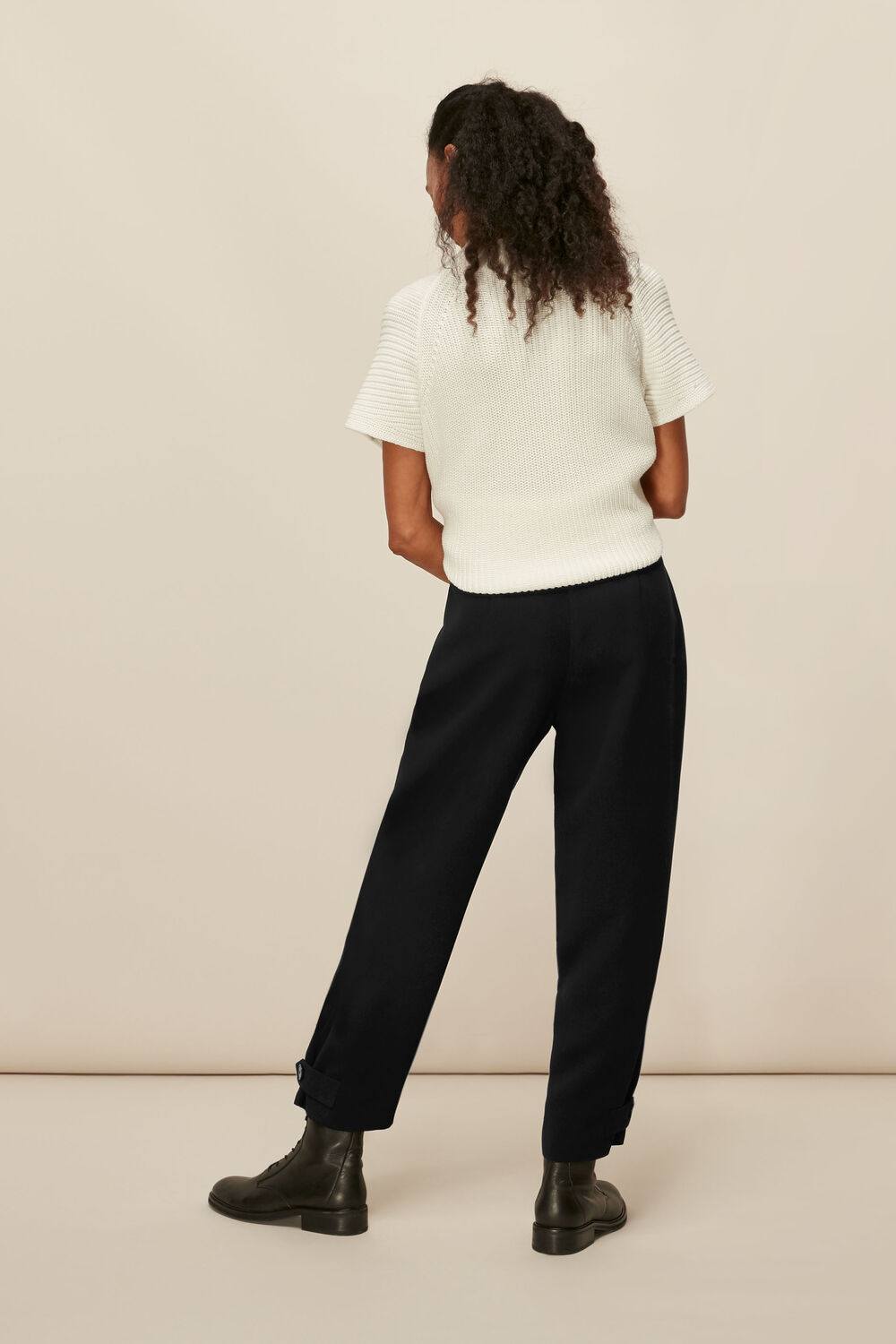 Paula Crepe Peg Trouser
