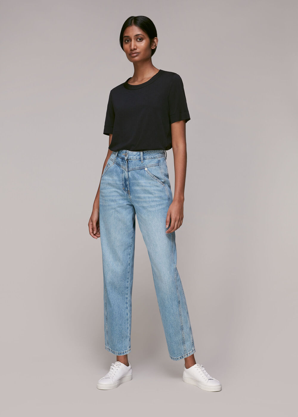 Rosa Double Trim T Shirt Black