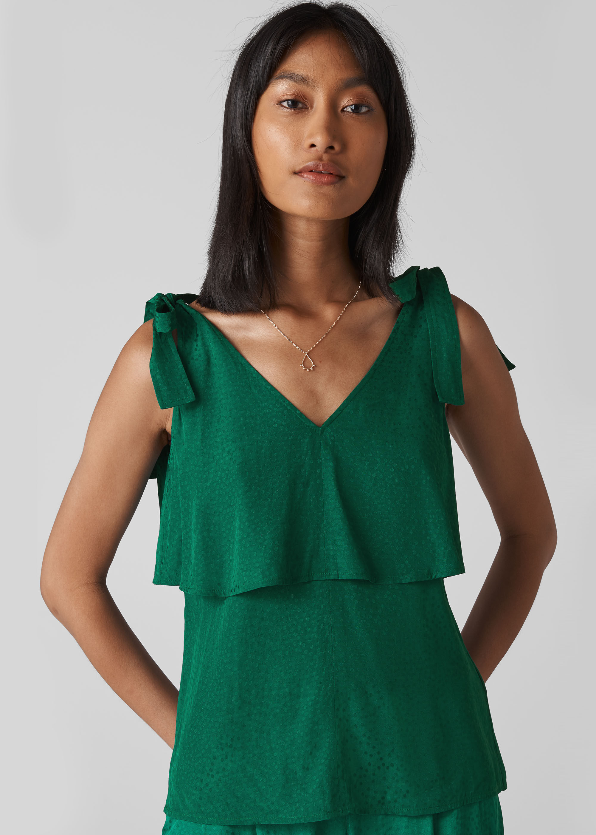 Tie hot sale shoulder blouse