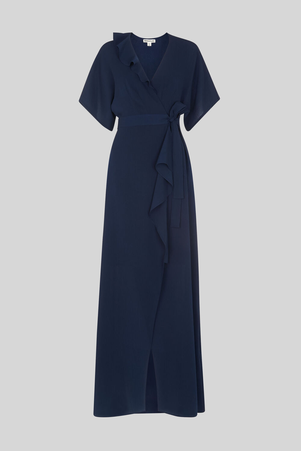 Nova Frill Wrap Maxi Dress Navy