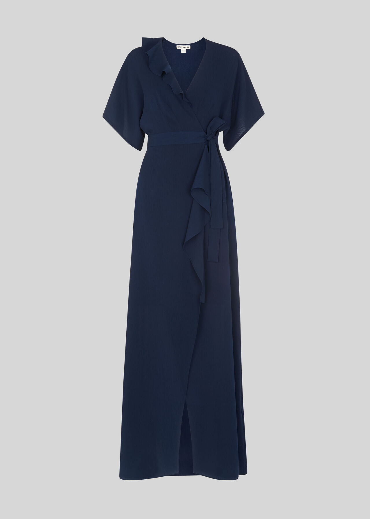 Nova Frill Wrap Maxi Dress Navy