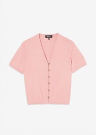 Short Sleeve Button Front Knit