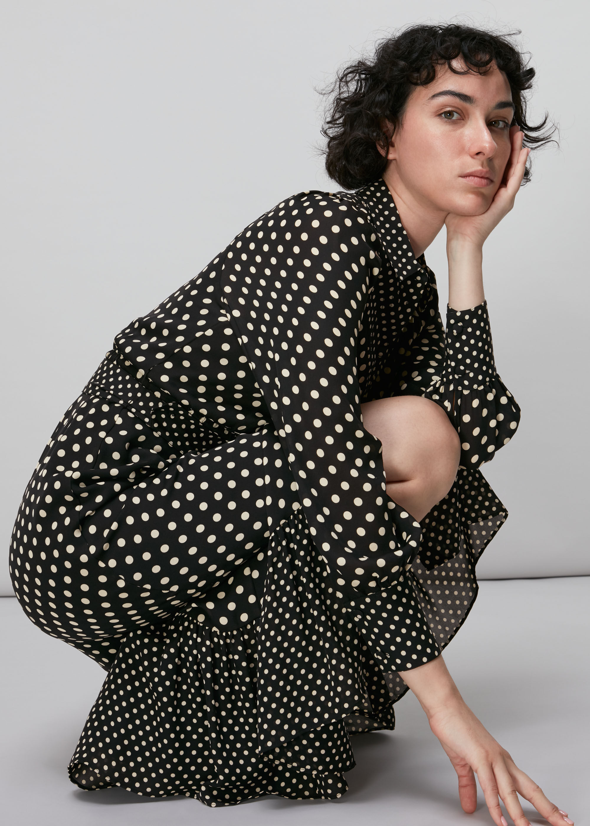 Spotty shirt dress online