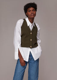 Knitted Button Through Vest