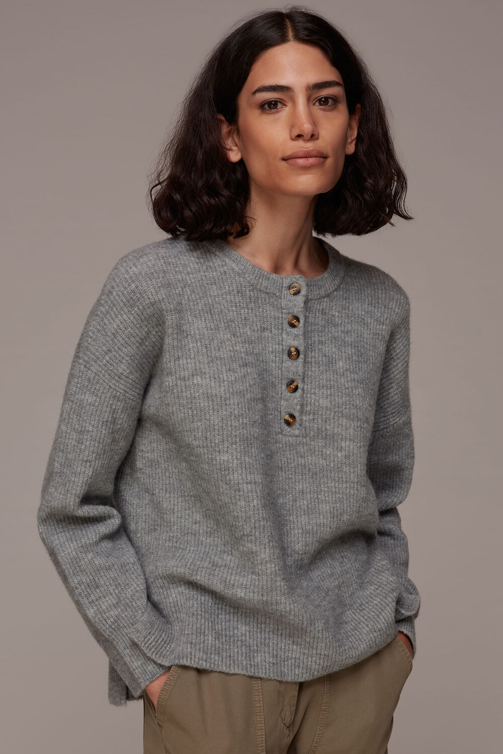 Henley Button Up Jumper