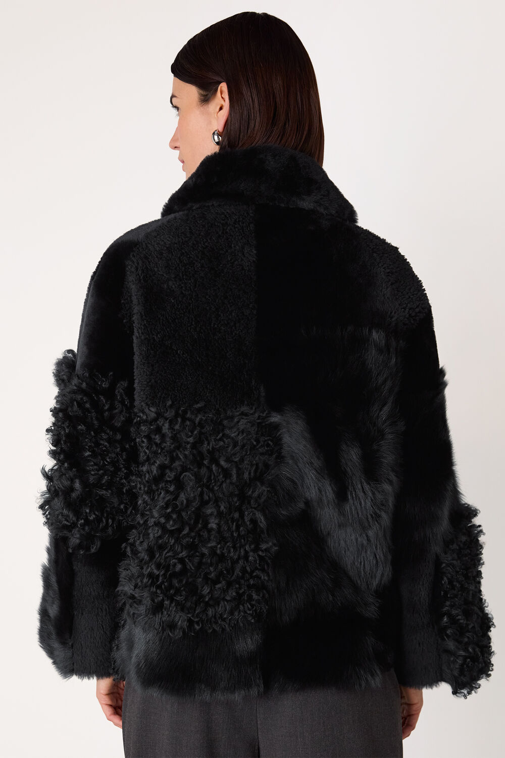 Black Hema Shearling Coat