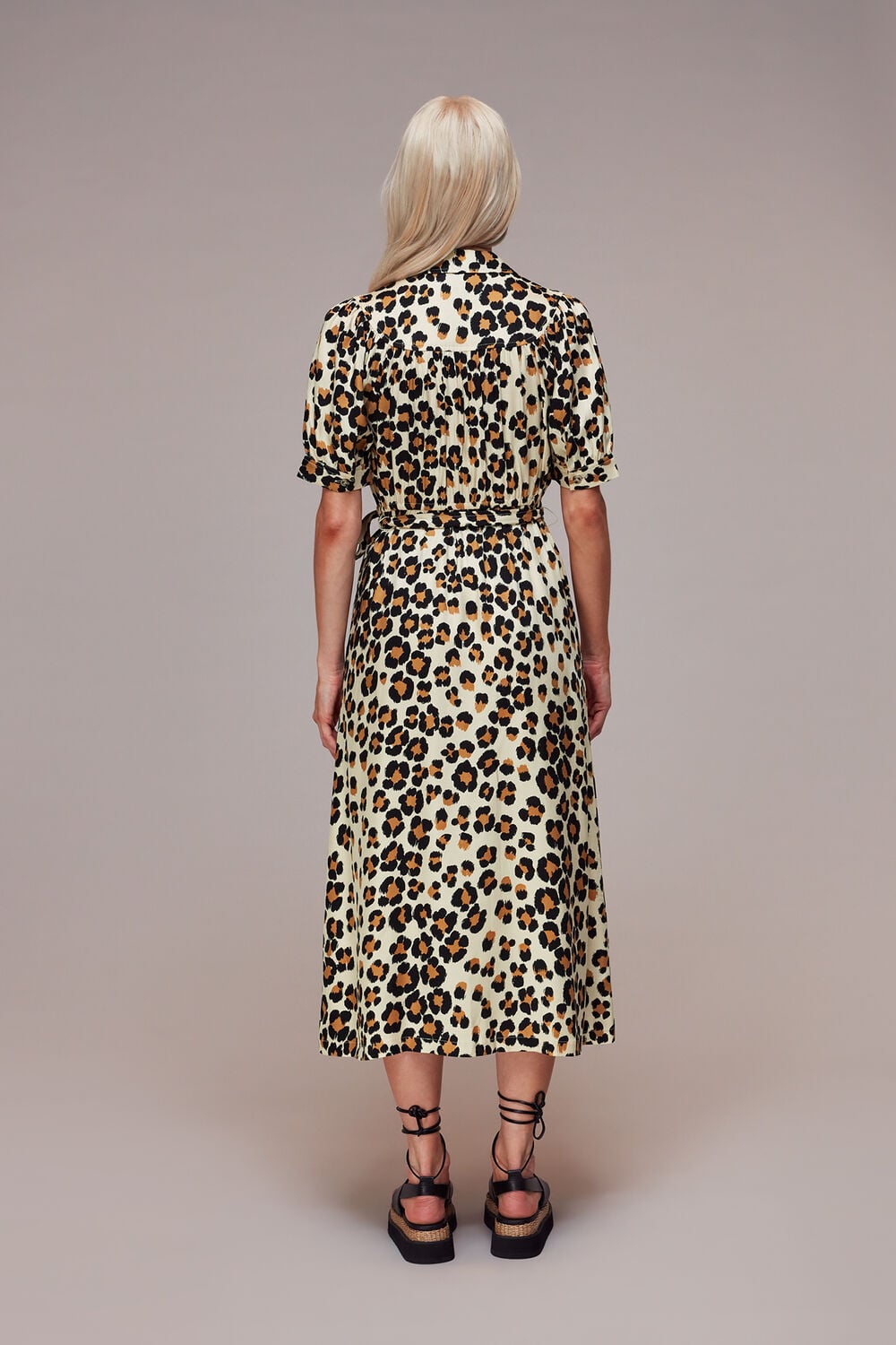 Petite Painted Leopard Midi Dress