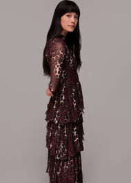 Night Cat Tiered Mesh Dress