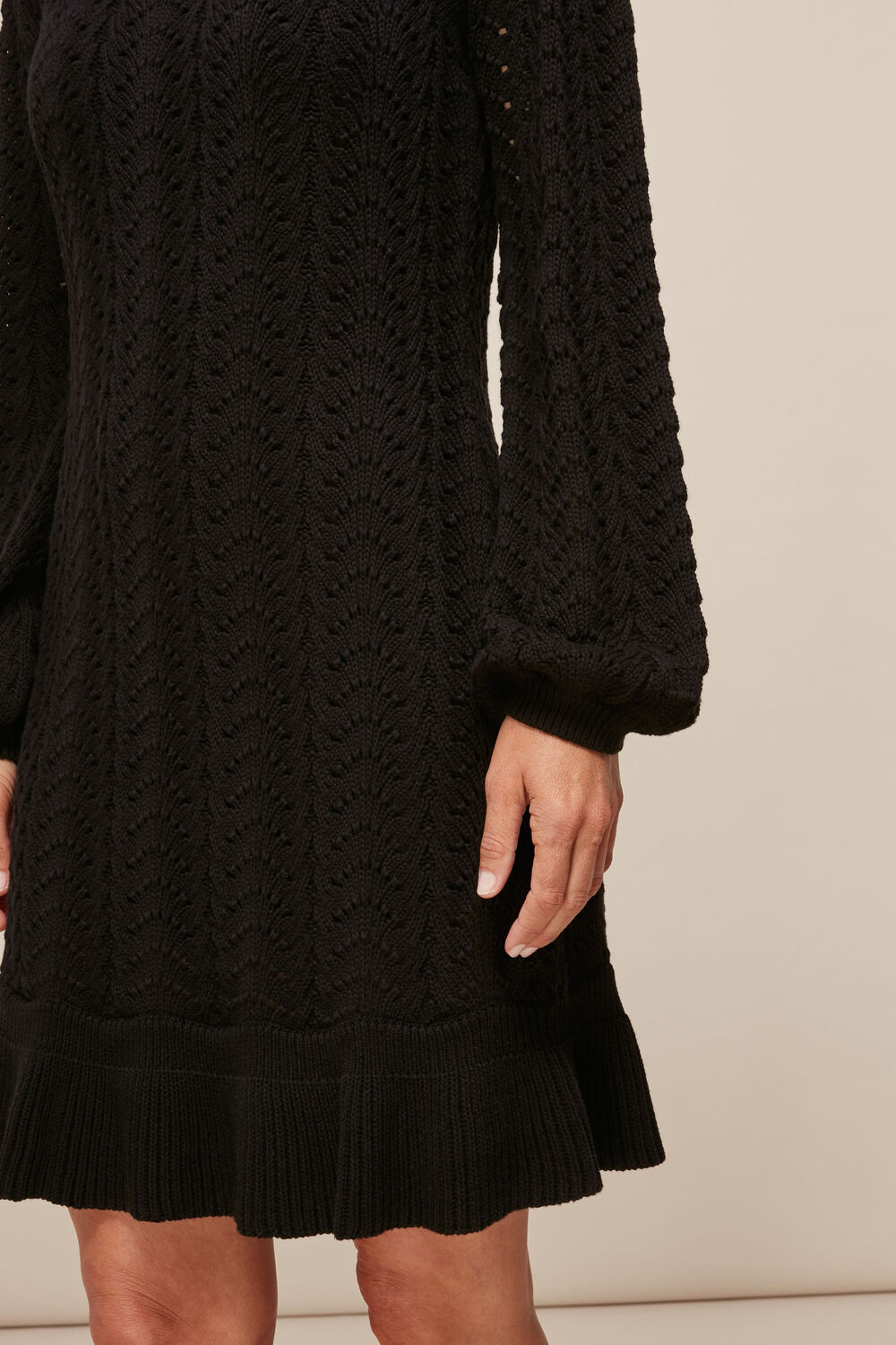 Pointelle Crochet Flippy Dress