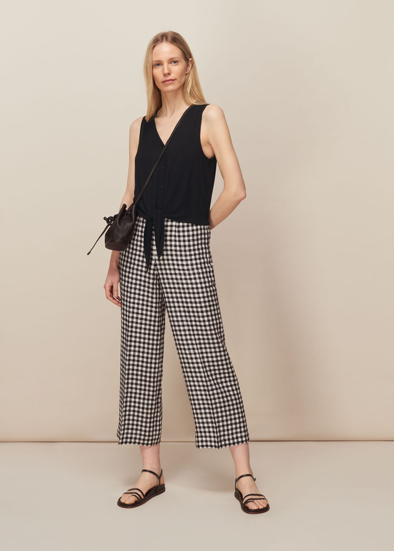 Button Down Ribbed Tank Top