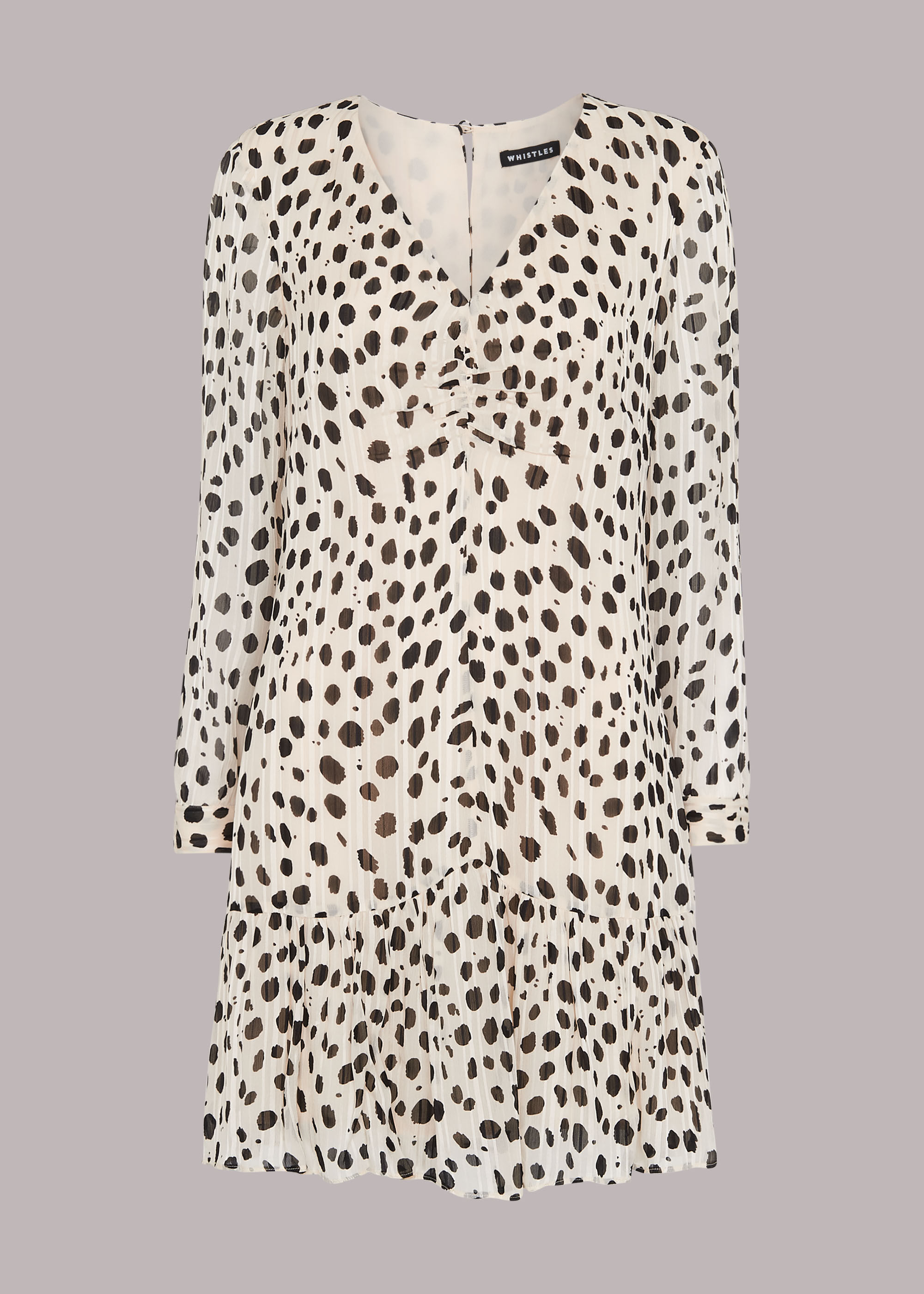 White/Multi Lucie Dalmation Print Dress | WHISTLES | Whistles UK |