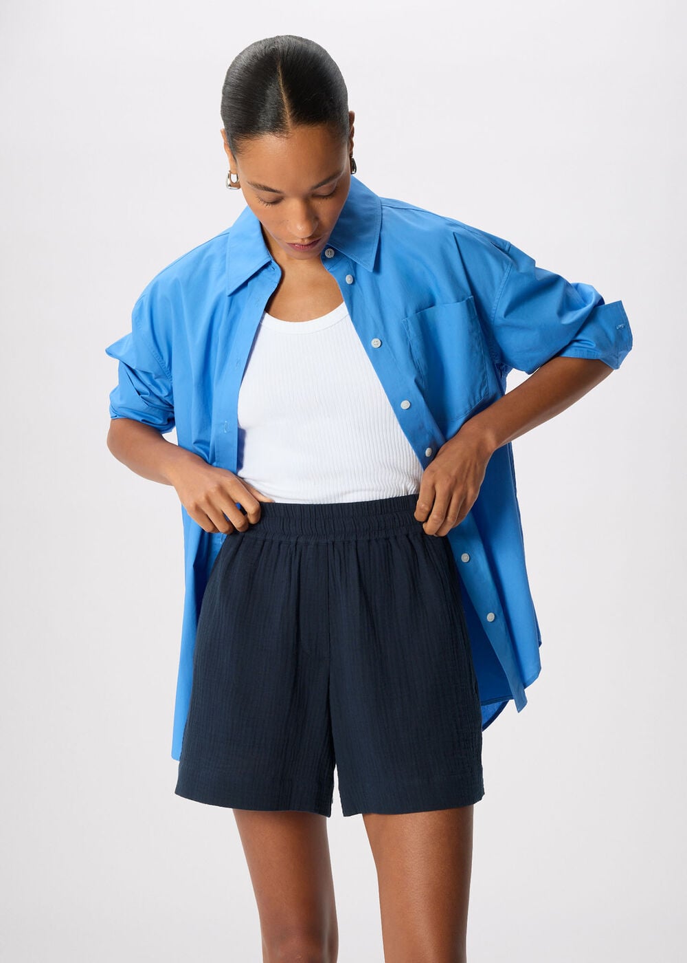 Pull On Cheesecloth Short