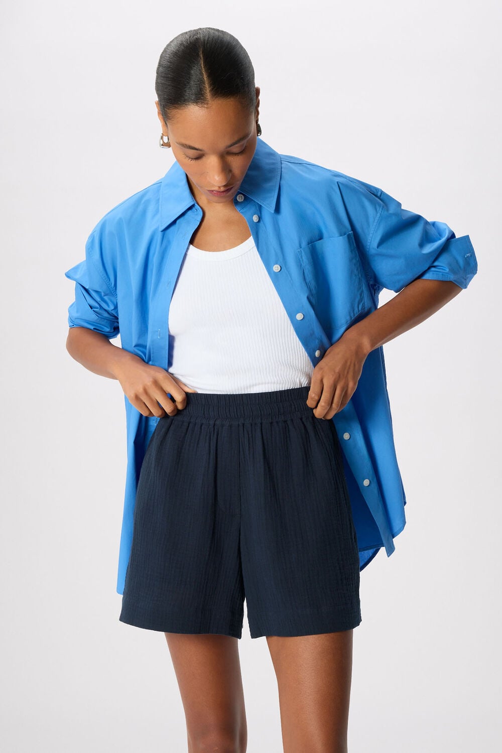 Pull On Cheesecloth Short