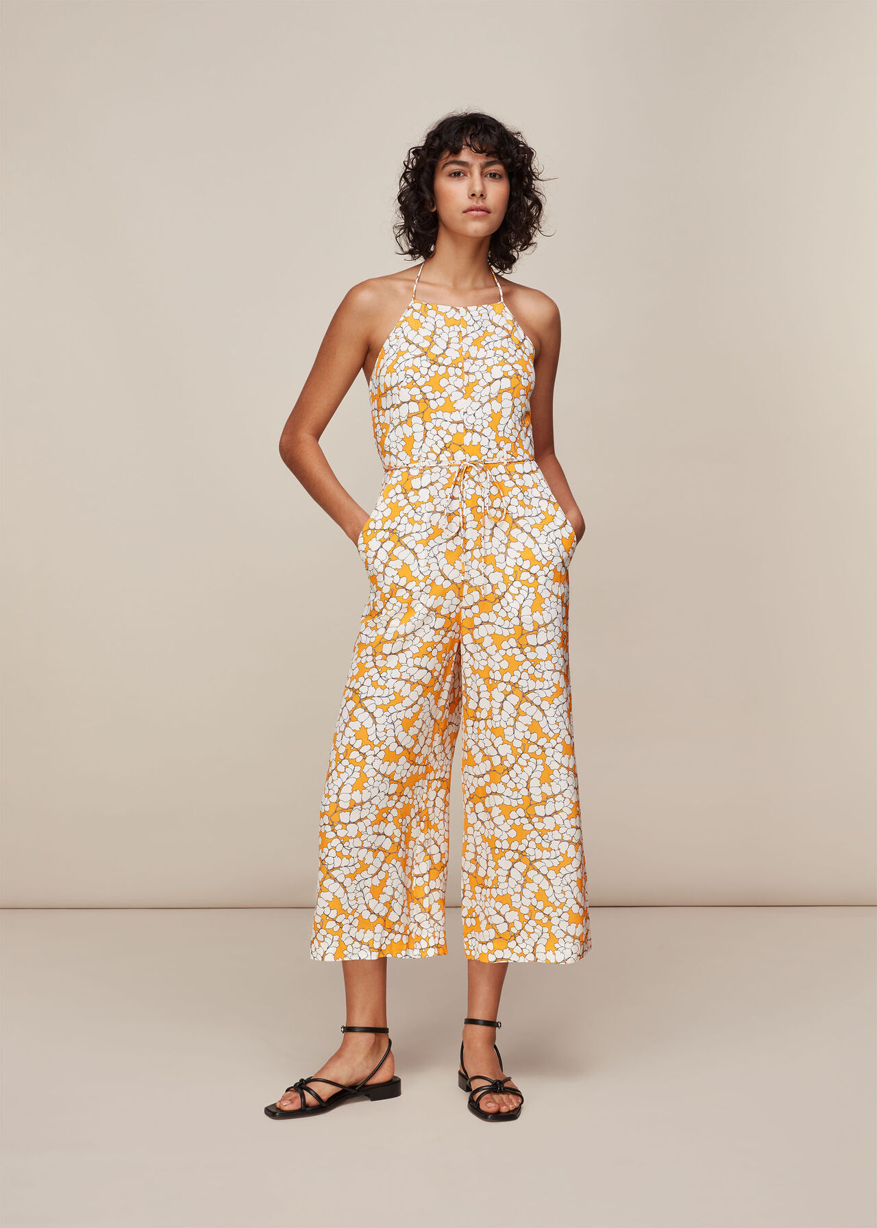 Spring Blossom Silk Jumpsuit