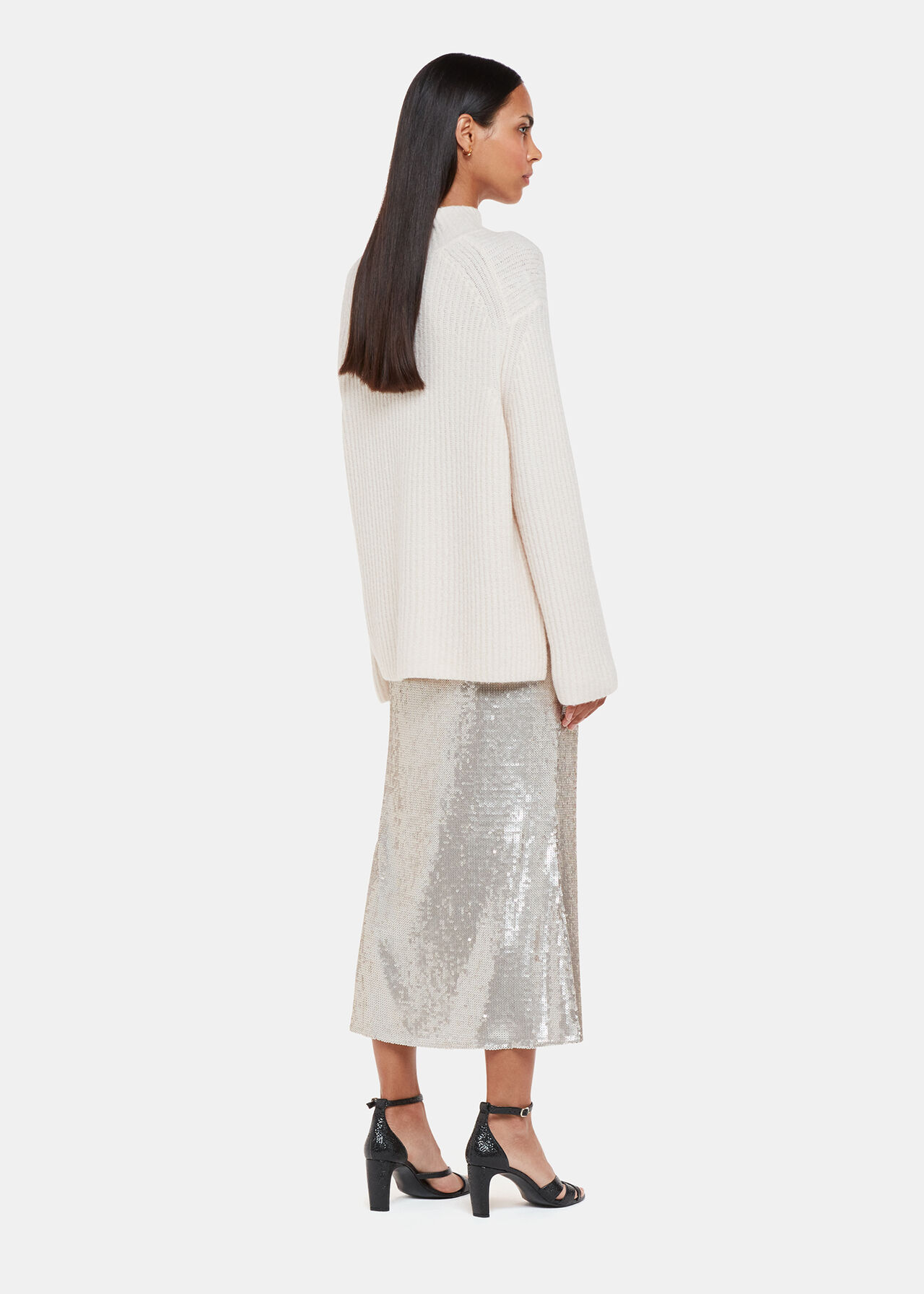 Sequin Midi Skirt