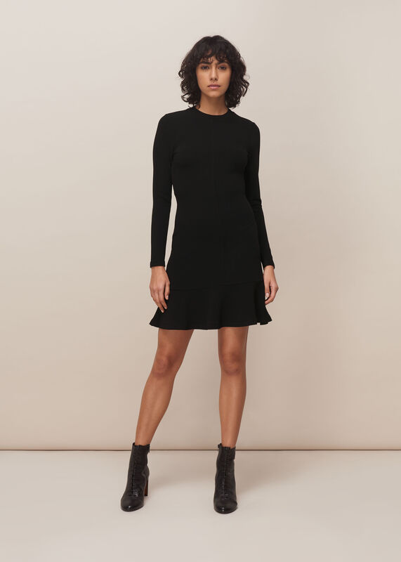 Ottoman Jersey Flippy Dress