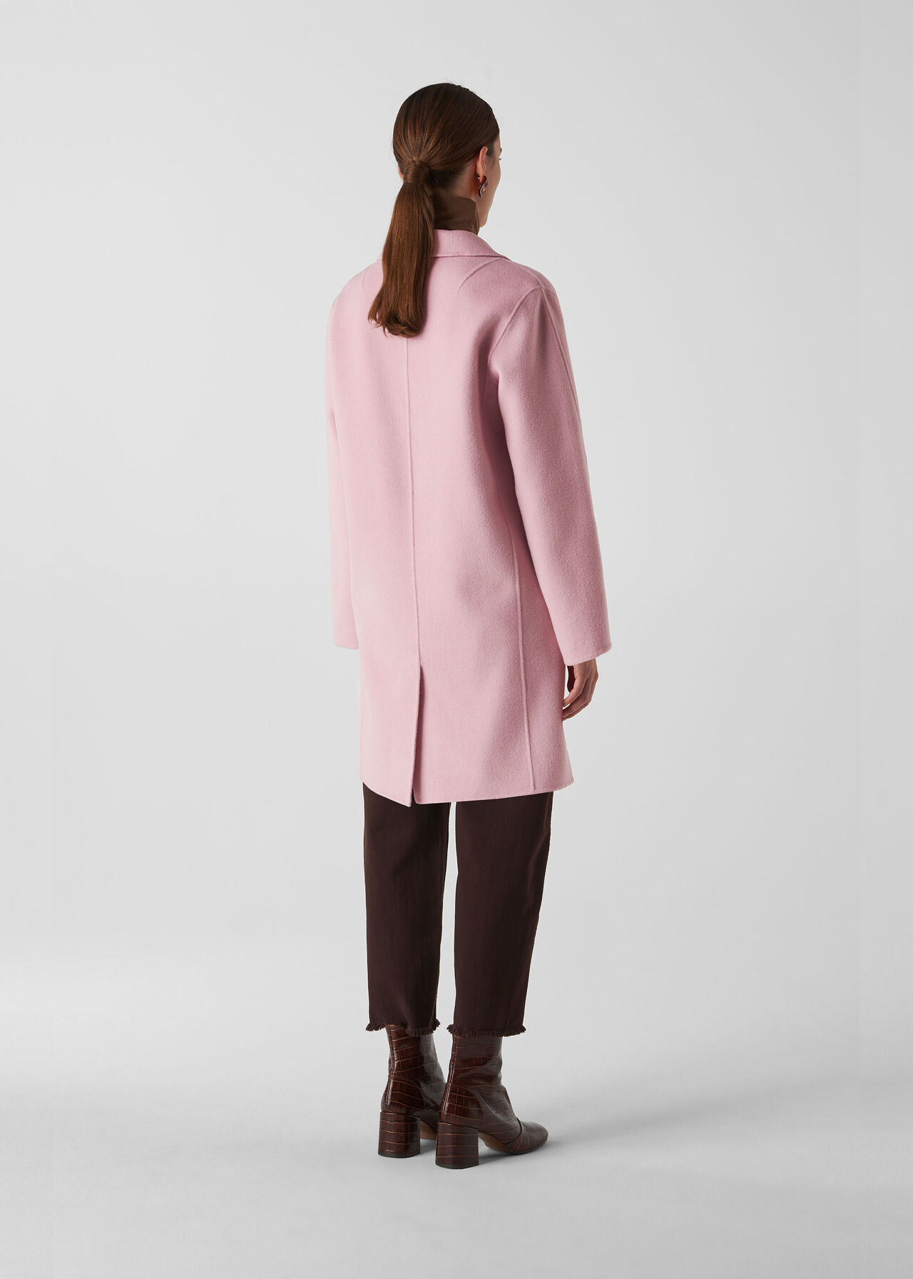 Nell Double Faced Coat Pale Pink