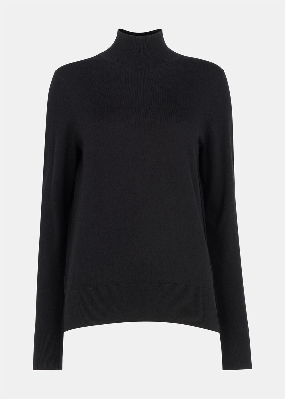 Fine Wool Mix Funnel Neck Knit