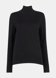Fine Wool Mix Funnel Neck Knit