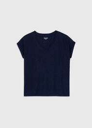 Willa V-Neck Cap Sleeve Tee