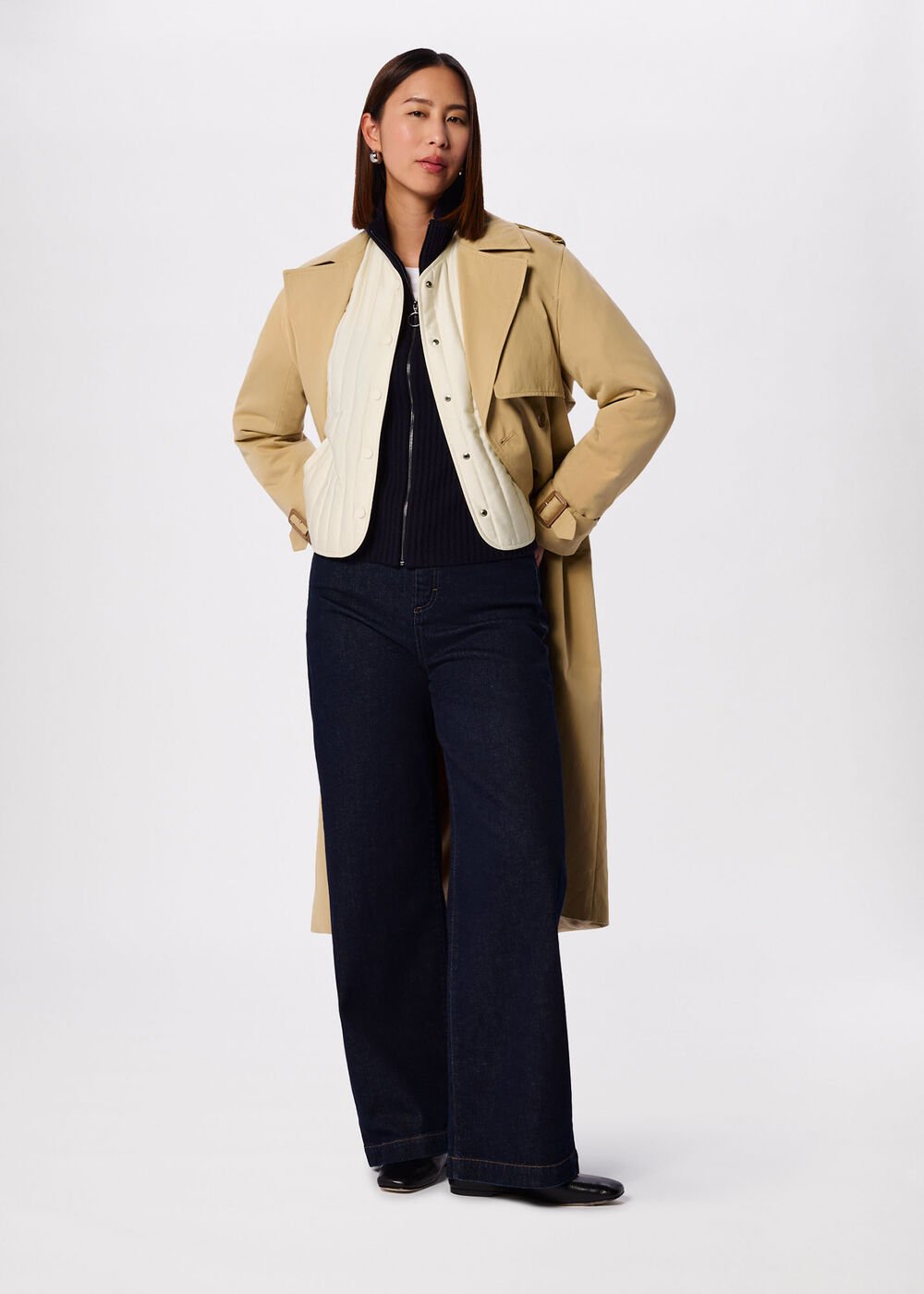 Cone Sleeve Quilted Jacket