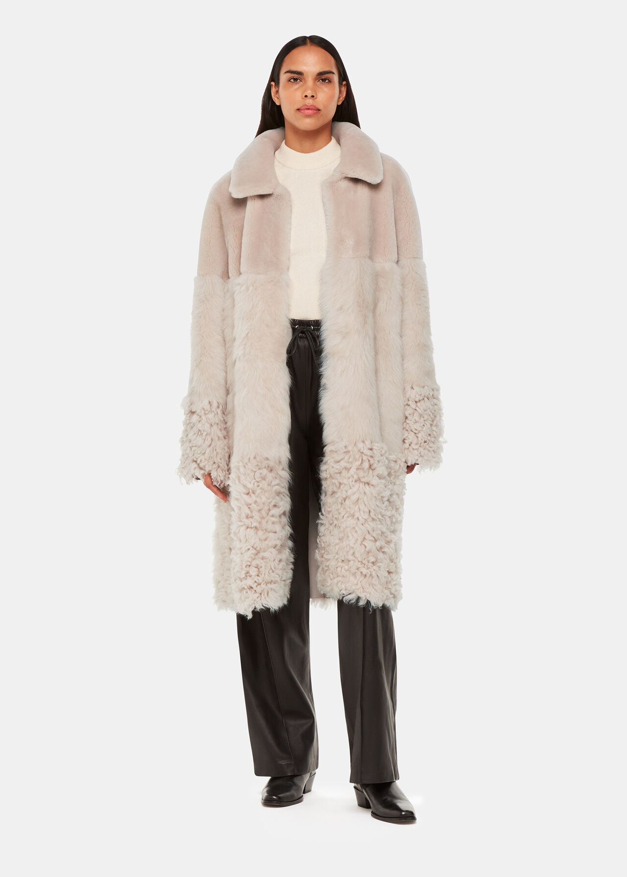 Cossma Shearling Longline Coat