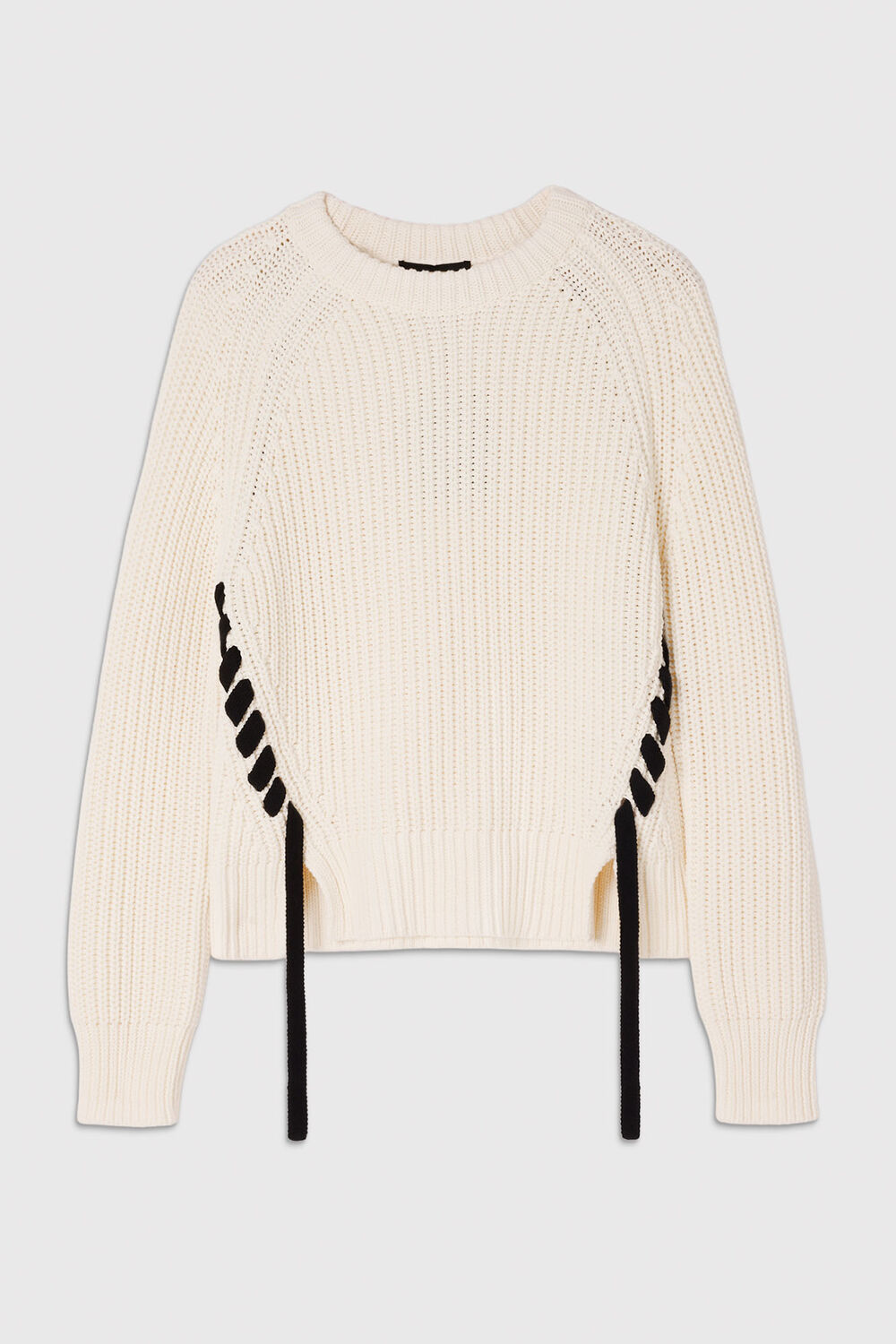 Ivory Lacing detail Crew Jumper