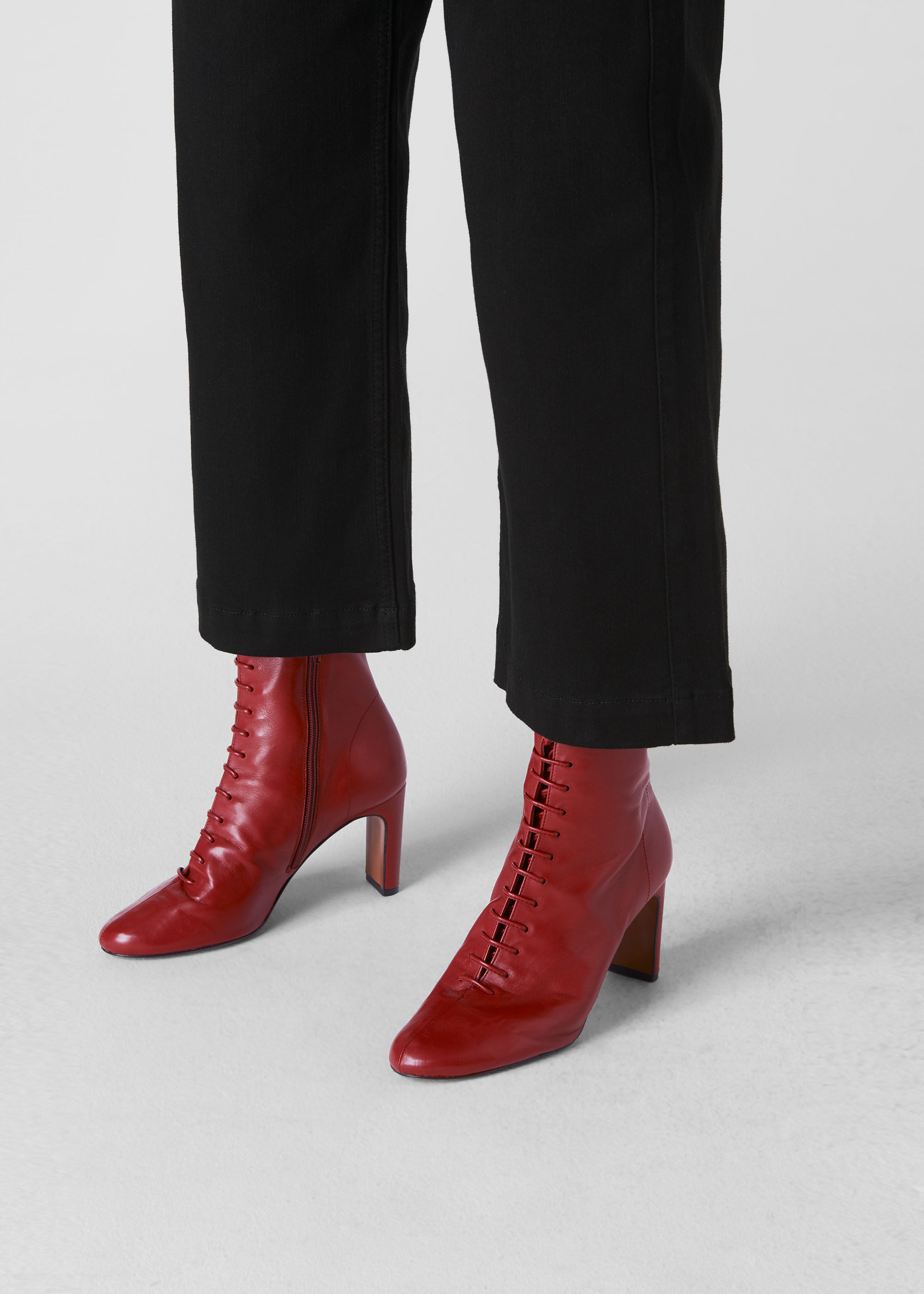 Red Dahlia Lace Up Boot | WHISTLES 