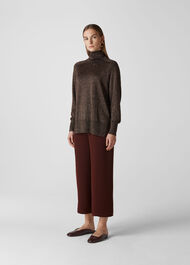 Sparkle Relaxed Polo Neck