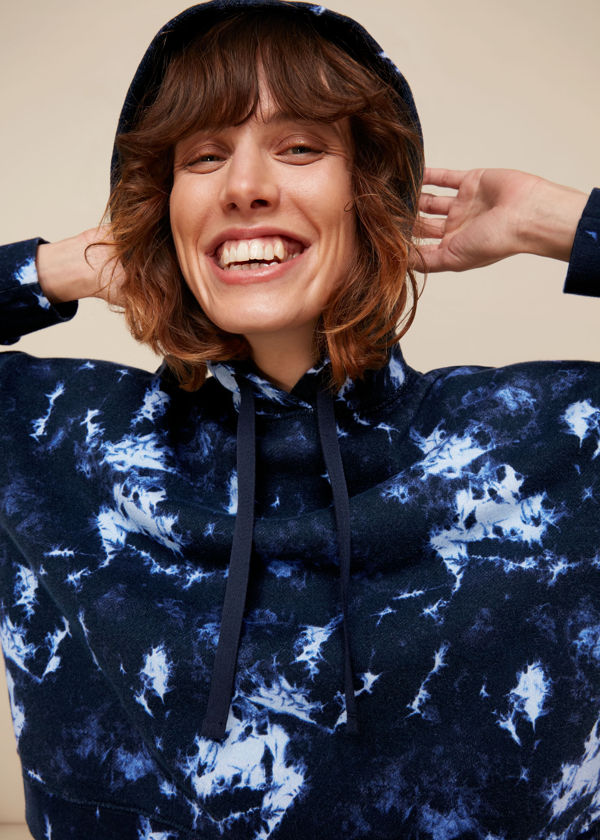 Navy Tie Dye Hoodie WHISTLES